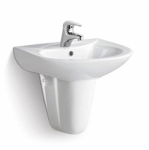 Раковина из санфаянса Loranto Atina 53 см CS-024 подвесная цвет белый 1 отверстие под смеситель