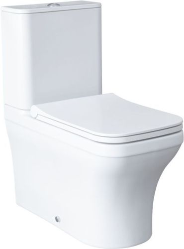 Чаша унитаза напольная Allen Brau Infinity 4.21012.20 цвет белый без бачка с сиденьем микролифт безободковая каскадный смыв