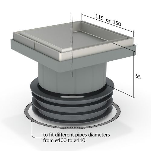 Душевой трап OMP Tea Kalamata 9977.592.9 в пол