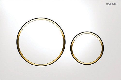 Клавиша смыва механическая Geberit Sigma20 115.882.KK.1 цвет белый/золото