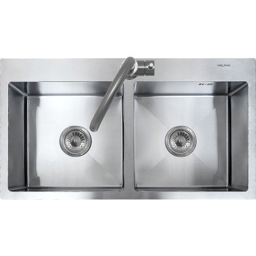 Кухонная мойка Melana ProfLine MLN-RS8045H 80х45 цвет сатин поверхность матовая