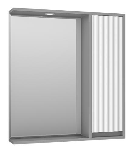 Зеркало-шкаф Brevita Balaton BAL-04075-01-01П 73х14х80 подвесной цвет белый/серый