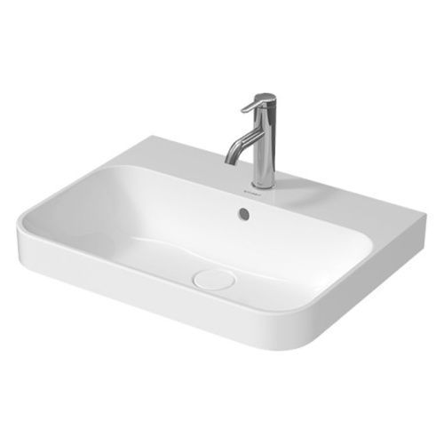 Раковина керамическая Duravit Happy D.2 Plus 2360600000 60 см накладная цвет белый 1 отверстие под смеситель