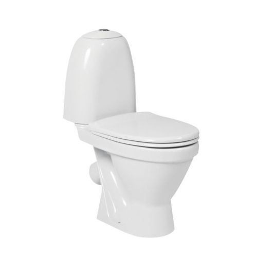 Унитаз-компакт напольный с бачком Sanita Виктория (Sanita) WC.CC/Victoria/1-P/WHT.G/S1 белый без сиденья каскадный смыв