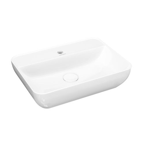 Раковина керамическая Kerama Marazzi PLAZA PLR.wb.55.02 55х40 подвесная цвет белый 1 отверстие под смеситель