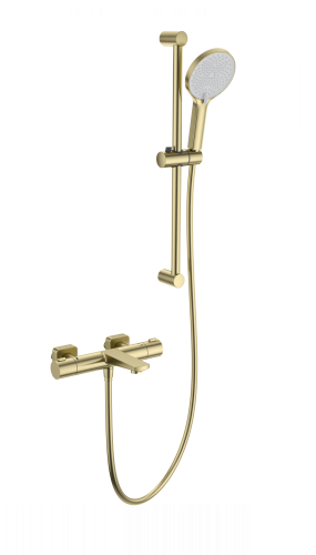 Смеситель для ванны Wonzon & Woghand WW-C2021-A-BG настенный золото с термостатом