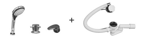 Смеситель RavSlezak D464.5/NP2/570 на борт ванны хром