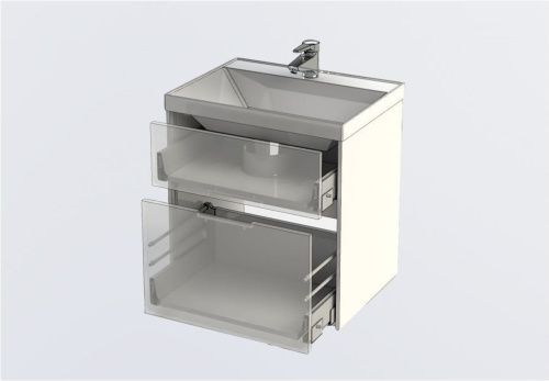 Тумба под раковину Aquanet Латина 00179934 59х45х60 напольная/подвесная цвет белый