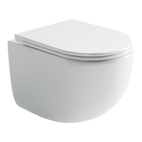 Унитаз подвесной Ceramica Nova UP CN4007 белый с сиденьем микролифт безободковый смыв торнадо