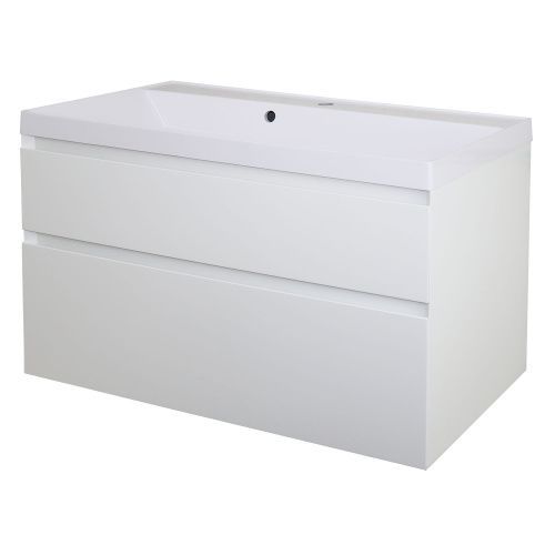 Тумба с раковиной Azario Velluto CS00088604 100х45х66 подвесная цвет белый матовый