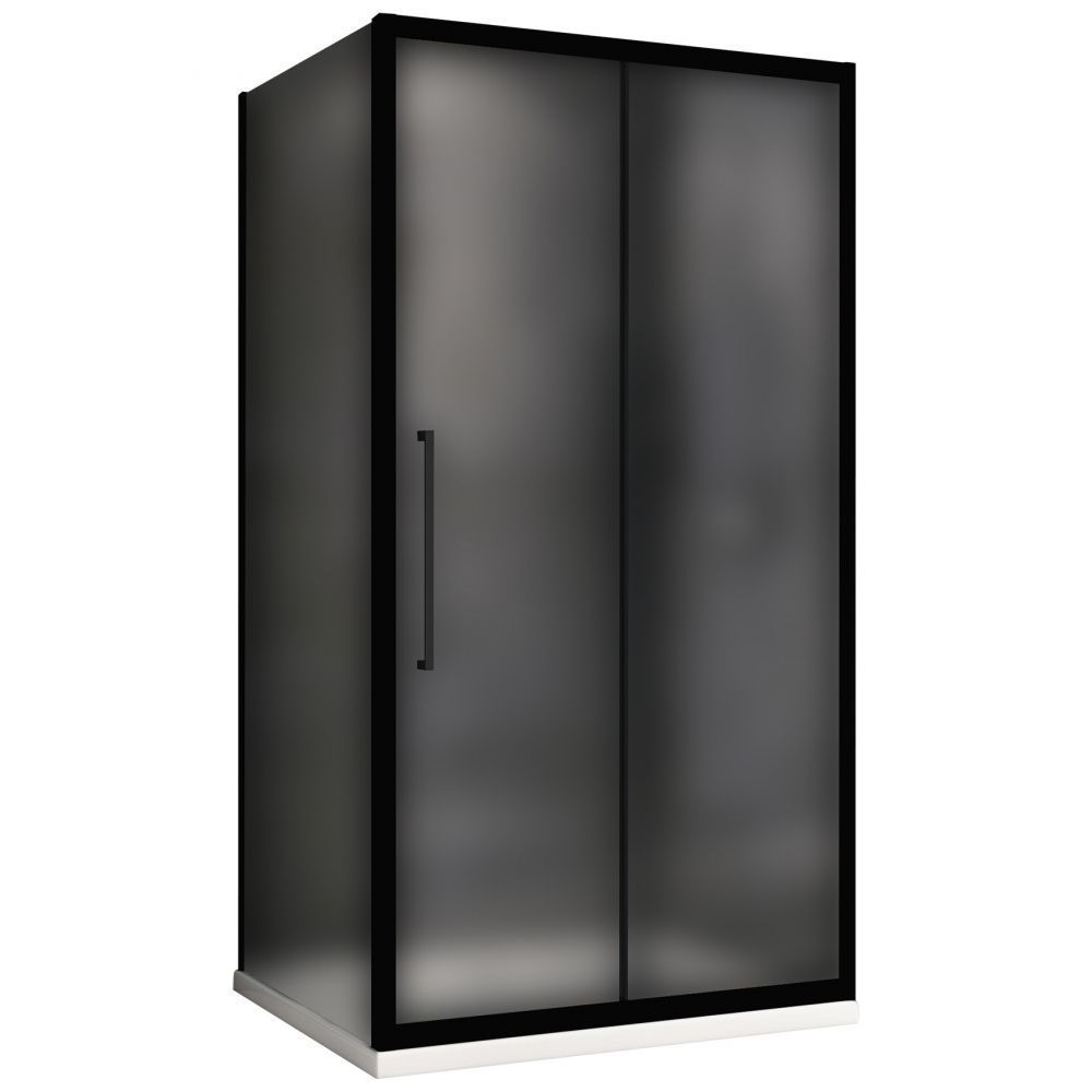 Душевой уголок Abber Schwarzer Diamant AG30170BMH-S70BM 170х70 стекло матовое профиль черный без поддона