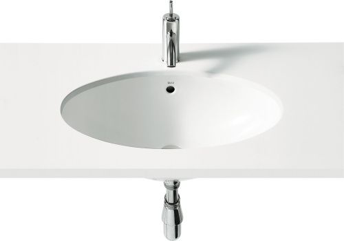 Раковина керамическая Roca BERNA 7.3278.7.100.1 50х42 встраиваемая цвет белый без отверстий под смеситель