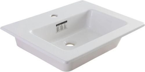 Раковина керамическая Allen Brau Fantasy 4.11023.20 62х47 полувстраиваемая цвет белый 1 отверстие под смеситель