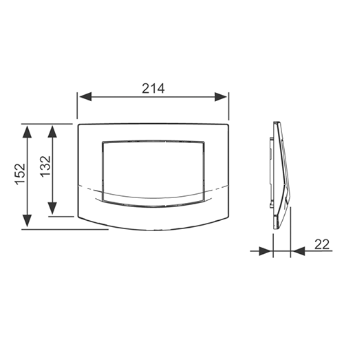 Панель смыва механическая Tece TECEambia 9240125 цвет хром - фото 2
