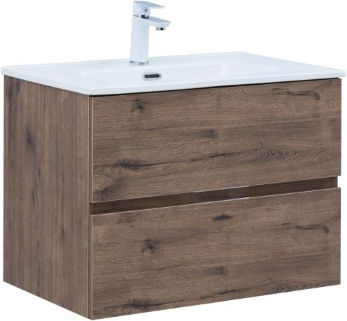Тумба под раковину Aquanet Алвита New 00334185 70х46х51 подвесная цвет коричневый