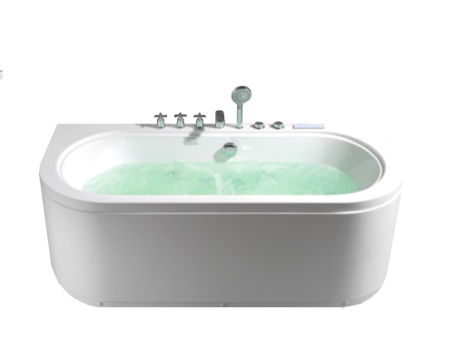Ванна акриловая гидромассажная Frank 20156060 170х80 пристенная овальная с каркасом