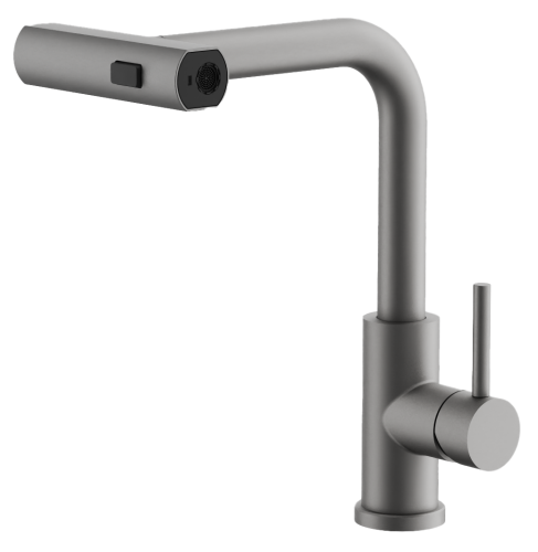 Смеситель для кухни BELZ B74811-3 на мойку оружейная сталь