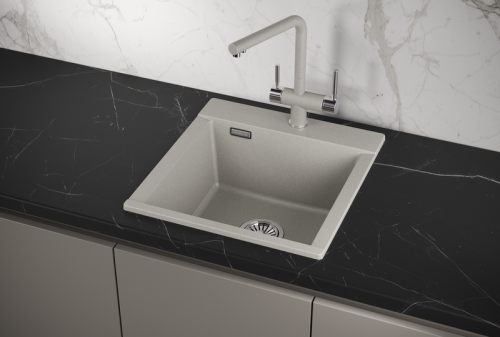 Кухонная мойка Granula 4701, БАЗАЛЬТ 47х50 цвет серый поверхность матовая