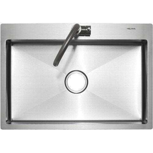 Кухонная мойка Melana ProfLine MLN-R7050H 70х50 цвет сатин поверхность матовая