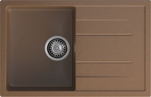 Кухонная мойка Granfest Quadro Q-780L терракот 77х50 цвет коричневый поверхность матовая