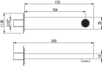 Излив AQG 19ROC0525 цвет черный матовый - фото 2