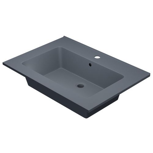 Раковина из искусственного камня Uperwood Parma Quartz 291003002 66х48 полувстраиваемая цвет серый