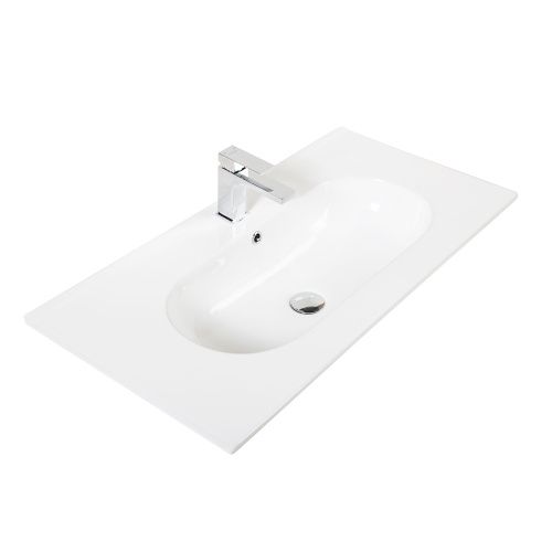 Раковина керамическая BelBagno Love LOV-900-LVB 90х50 накладная цвет белый 1 отверстие под смеситель