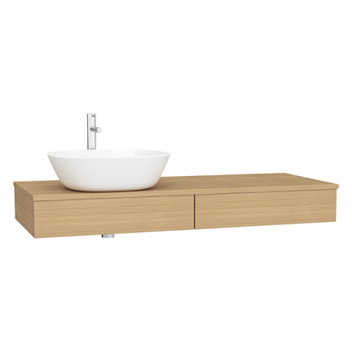 Тумба под раковину Vitra Origin 65681 120х48х14 подвесная цвет дуб