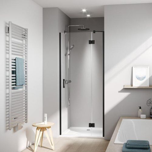 Душевая дверь Kermi Liga LI SFR 09020 3PK 90х200 стекло прозрачное профиль черный матовый