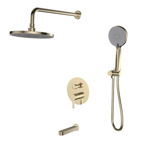 Душевая система Esko 7in1SCGold встраиваемая в стену цвет золотой сатин