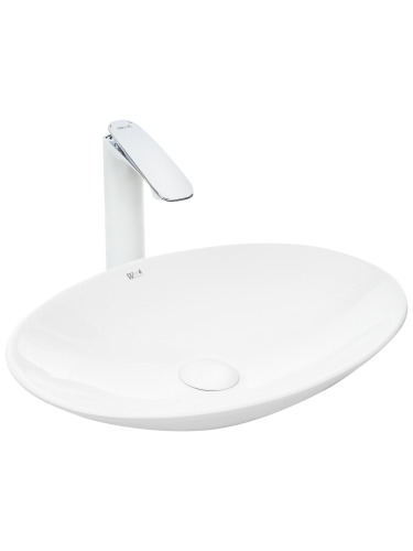 Раковина из санфаянса WeltWasser WW SK 10000003857 50х36 подвесная цвет белый глянцевый без отверстий под смеситель