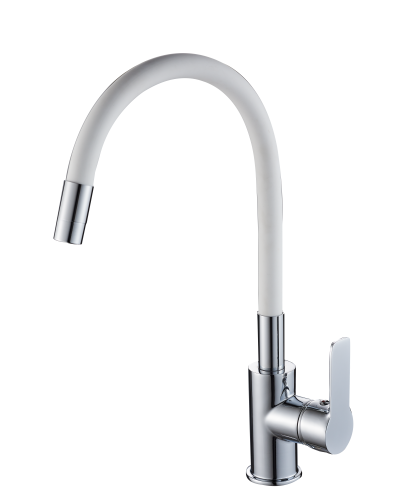 Смеситель для кухни Rush Siple SI7335-60White на мойку хром