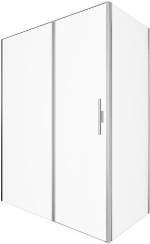 Душевой уголок Allen Brau Priority 3.31038.BA + 3.31044.BA 160х90 стекло прозрачное профиль серебро брашированное без поддона