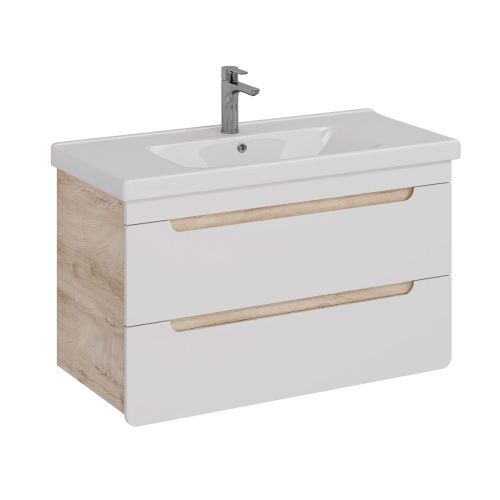 Тумба под раковину LeMark Olivia LM08OL100T 96х45х54 подвесная цвет белый