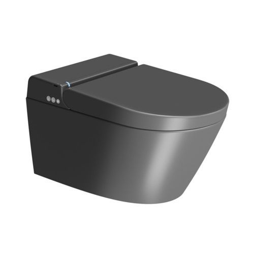 Унитаз-биде электронный подвесной GSI Wclean 7418K26 черный матовый с сиденьем микролифт безободковый смыв торнадо