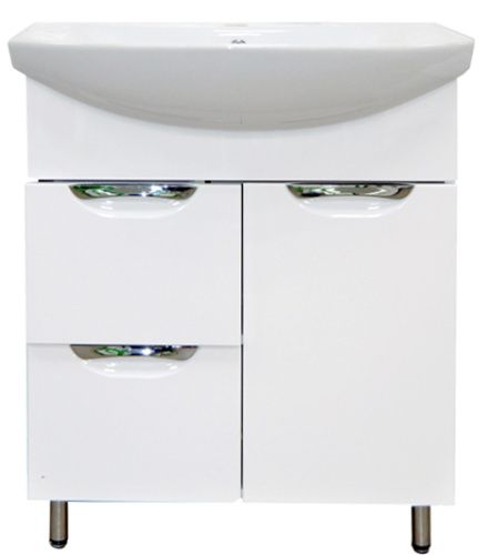 Тумба с раковиной Loranto Стиль CS00067860 70х32х85 цвет белый глянцевый