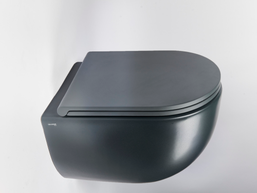 Чаша унитаза подвесная Galassia Dream 7334NEMT цвет черный матовый без сиденья безободковая каскадный смыв