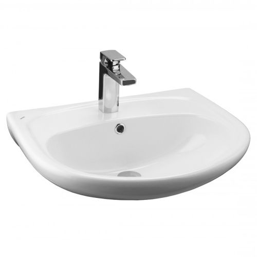 Раковина из сантехнического фарфора Santek Анимо 1WH110508 48х58 подвесная цвет белый 1 отверстие под смеситель