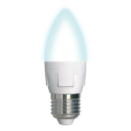 Лампа светодиодная диммируемая Uniel LED-C37 7W/4000K/E27/FR/DIM PLP01WH картон