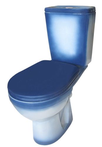 Унитаз-компакт напольный с бачком Rosa Рио Вн УнкСн 103 синий с сиденьем каскадный смыв
