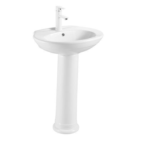 Раковина из санфаянса Azario BENTY 57 см AZ-337P подвесная цвет белый