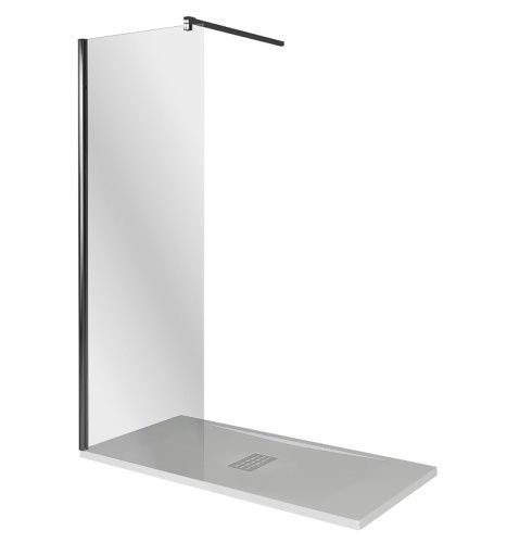 Душевая перегородка Good Door WALK IN ВИ00015 120х195 стекло прозрачное профиль черный матовый