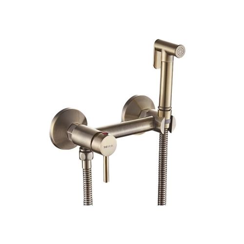 Гигиенический душ со смесителем Shevanik S107Q бронза