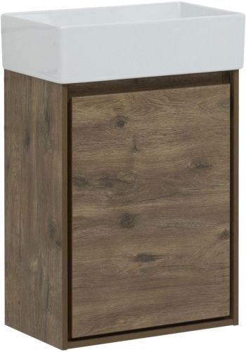 Тумба под раковину Aquanet Милан 00339963 42х23х54 подвесная цвет темное дерево