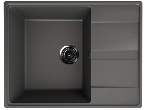 Кухонная мойка Ulgran Quartz Prima 650-09 65х50 цвет графит поверхность матовая