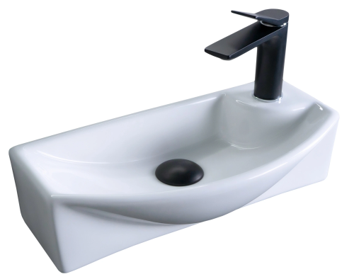 Раковина керамическая Gid Suspendido 61120 46х22 подвесная цвет белый 1 отверстие под смеситель