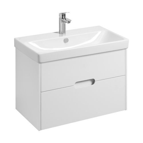 Тумба под раковину Aquaton Оливия 1A283101OL010 77х43х50 подвесная цвет белый матовый