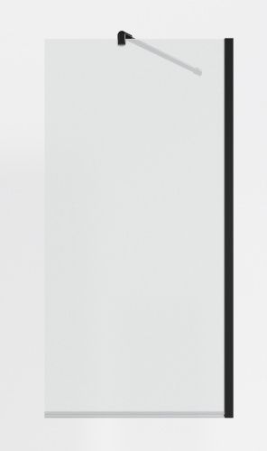 Шторка для ванны Timo T26 90х140 стекло прозрачное профиль черный ориентация универсальная