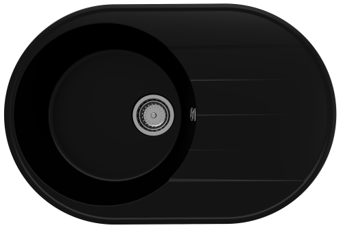 Кухонная мойка Ulgran Quartz Nora 750-07 75х50 цвет черный поверхность матовая