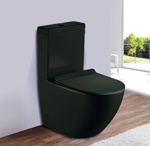 Унитаз напольный с бачком Esbano RIPOLL-С ESUNRIPOCMB черный матовый с сиденьем микролифт безободковый каскадный смыв